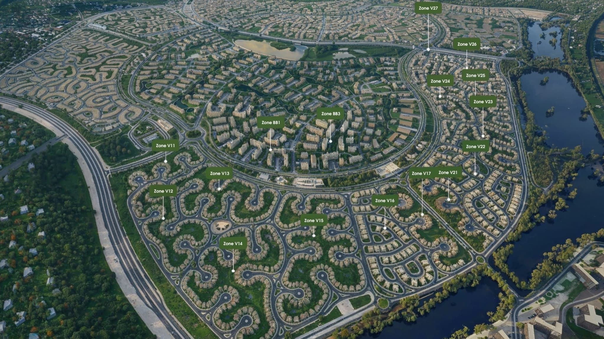 Banan master plan as it is live today